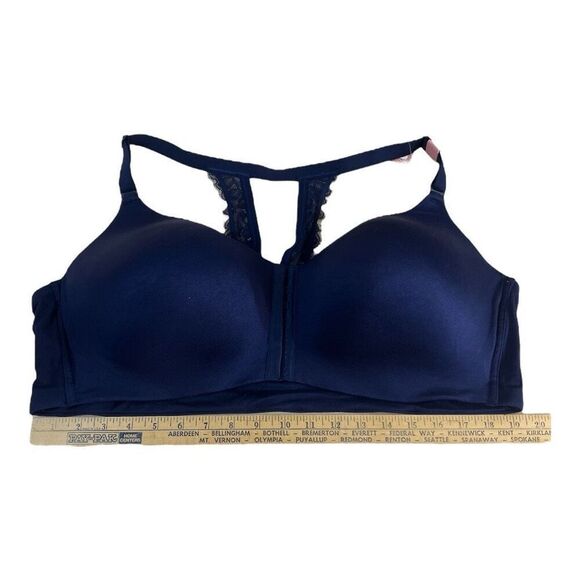 Cacique Blue Lightly Lined Full Coverage No Wire Mastectomy Collection Bra 50C - Picture 3 of 12